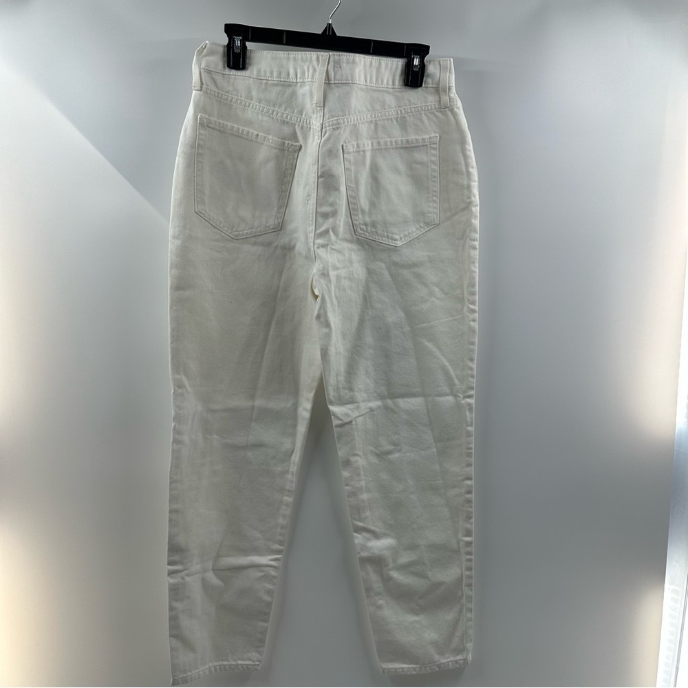 Forever 21 Ripped High Rise White Mom Jeans - Picture 6 of 6